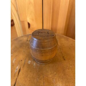 Vintage 1987 Miller Beer Wooden Barrel Keg Paperweight (5266)